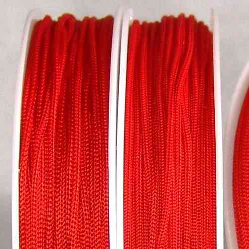 10m Schmuckband Ø1mm rot strukturiert, leicht elastisch PES