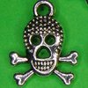 10x Totenkopf mit Knochen klein Piratensymbol Metallanhänger