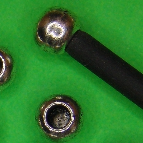 20 Endkappen Kugeln zum Einkleben -Abschluss für runde Bänder
