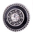 Ornament schwarz mit Strass Chunk Button de luxe Gr.L