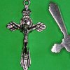 Kreuz mit Jesus figur Taube Metallanhänger