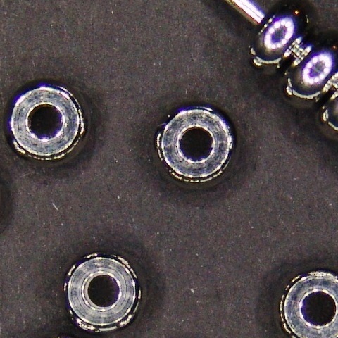 8 Perlen Scheiben Edelstahl rostfrei 4mm  Rondell