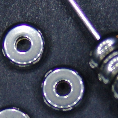 6 Perlen Scheiben Edelstahl rostfrei 6mm Rondell