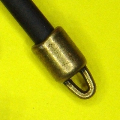 10 Endkappen Ø3mm Zylinderform bronze zum Einkleben für Band