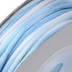 4m Satinband Farbverlauf hellblau-weiß Ø 2mm Kumihimo