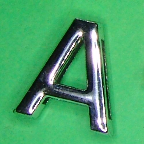 Alphabet Schiebeperle Buchstabe "A" beidseitig für flaches Band