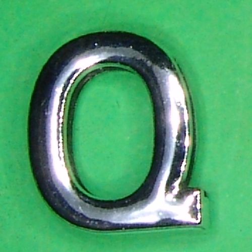 Alphabet Schiebeperle Buchstabe "Q " beidseitig für flaches Band