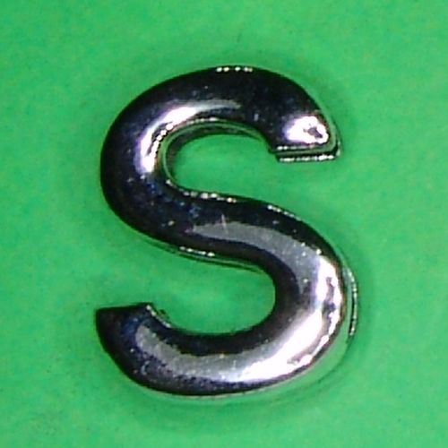 Alphabet Schiebeperle Buchstabe "S " beidseitig für flaches Band