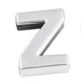 Alphabet Schiebeperle Buchstabe "Z " beidseitig für flaches Band